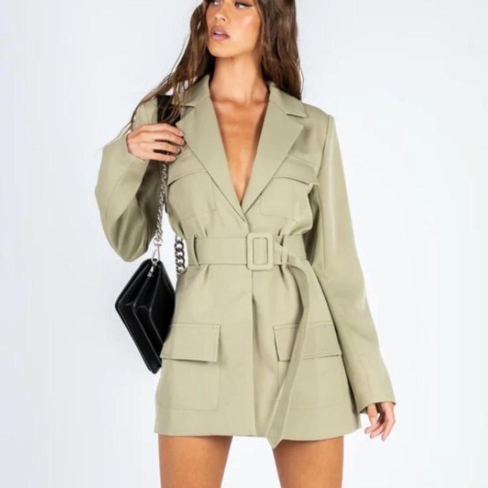 Princess Polly/Lioness Khaki Belted Utility Jacket